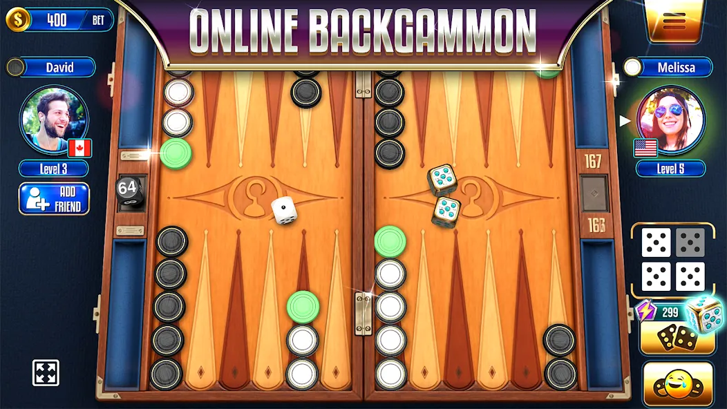 Backgammon Legends Online [MOD: без рекламы и бесконечные монеты] Screenshot 1