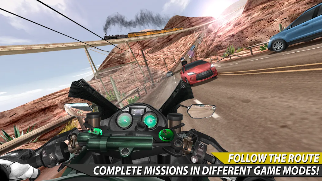Moto Rider In Traffic [MOD: безлимитные деньги и бензин] Screenshot 1