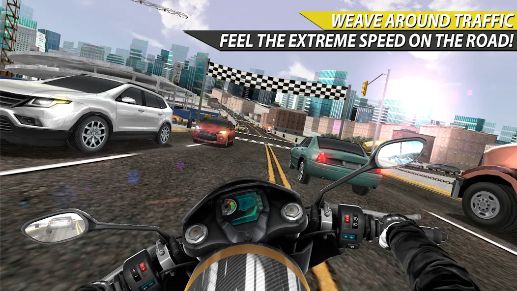 Moto Rider In Traffic [MOD: безлимитные деньги и бензин] Screenshot 2