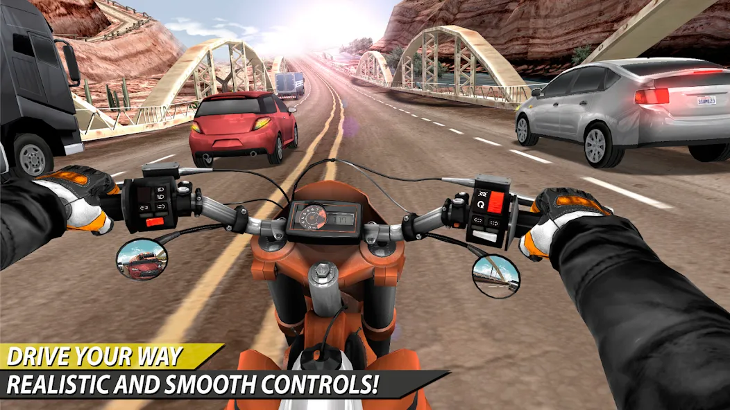Moto Rider In Traffic [MOD: безлимитные деньги и бензин] Screenshot 3