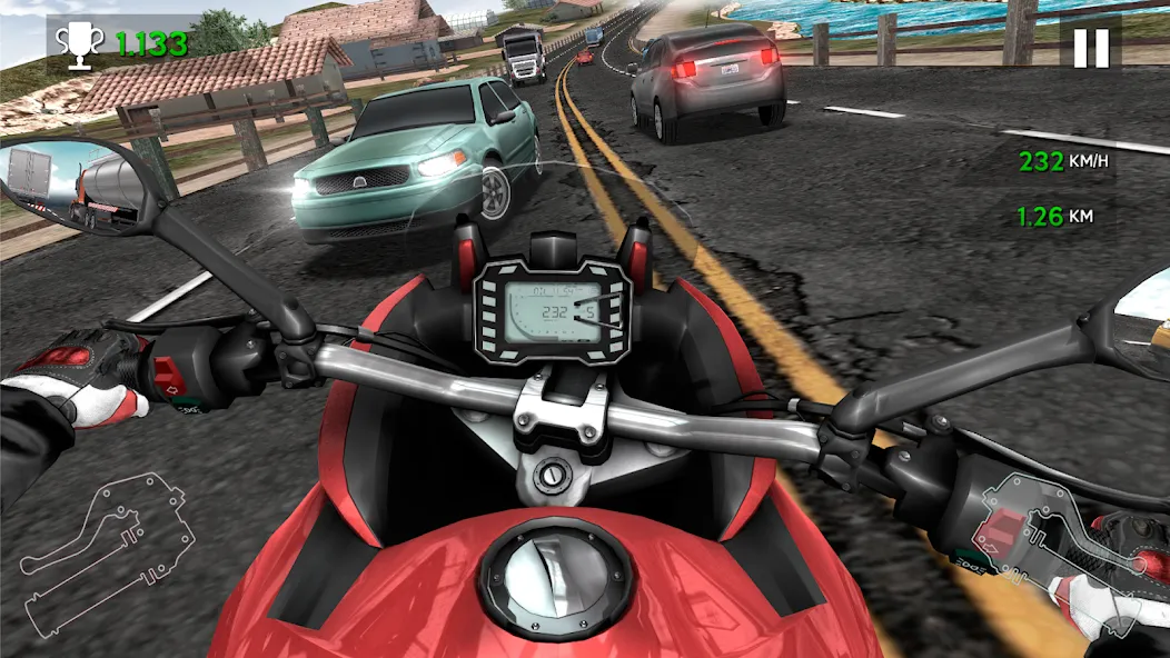 Moto Rider In Traffic [MOD: безлимитные деньги и бензин] Screenshot 5