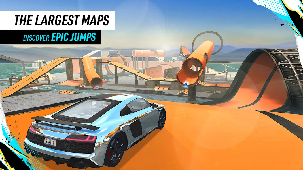 Car Stunt Races: Mega Ramps [MOD: безлимитные деньги и все машины открыты] Screenshot 3