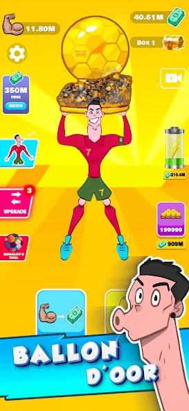 Lifting Ronaldo [MOD: безлимитные деньги и новые уровни] Screenshot 1
