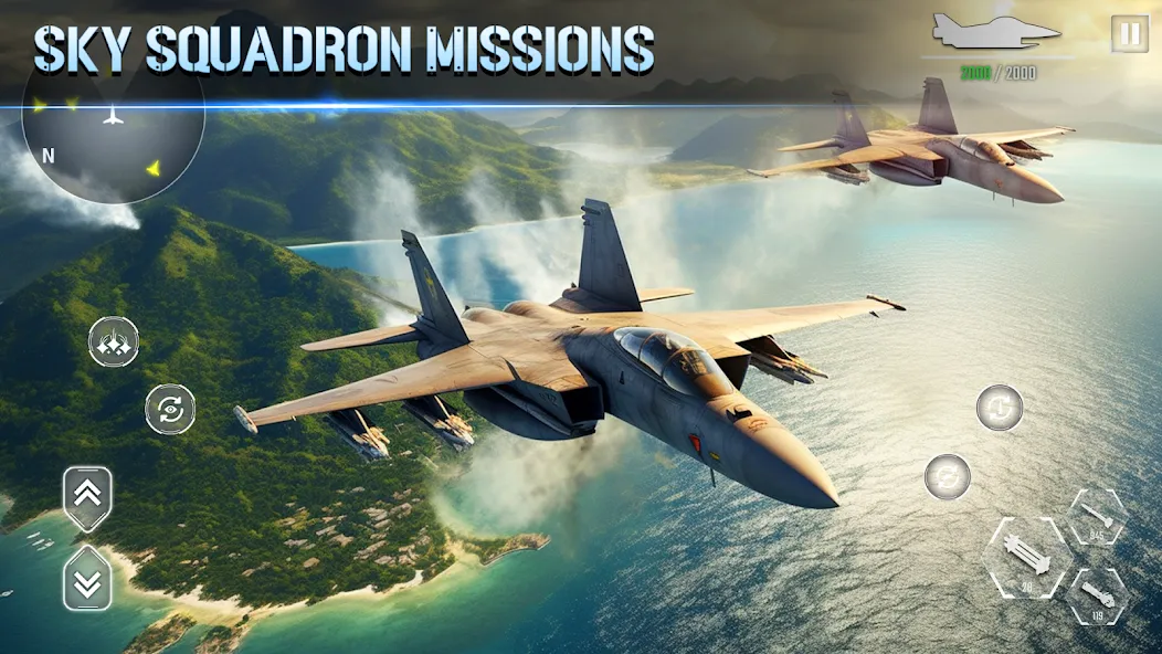 Aircraft Strike: Jet Fighter [MOD: безлимитные деньги и оружие] Screenshot 3