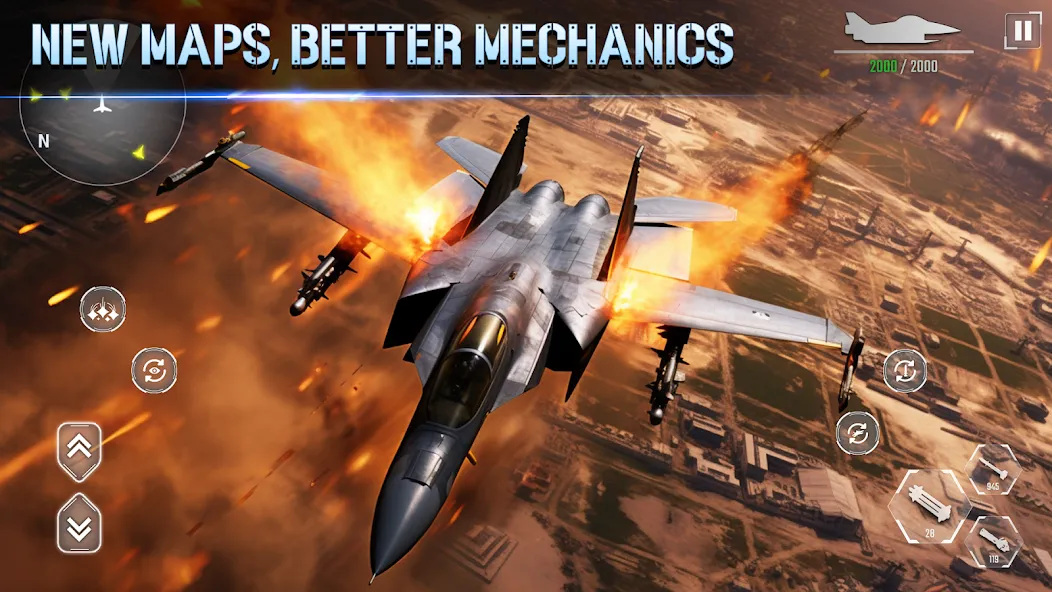Aircraft Strike: Jet Fighter [MOD: безлимитные деньги и оружие] Screenshot 4