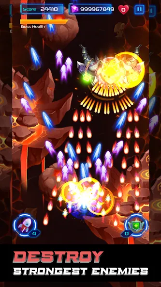 Galaxy Attack: Space Shooter [MOD: безлимитные деньги и усиленное оружие] Screenshot 3