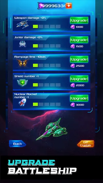 Galaxy Attack: Space Shooter [MOD: безлимитные деньги и усиленное оружие] Screenshot 5