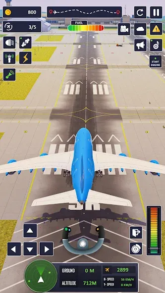 Airplane Game Flight Simulator [MOD: бесконечное топливо и все самолёты] Screenshot 2