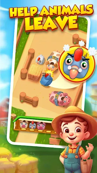 Farm Fun - Animal Parking Game [MOD: безлимитные монеты и все уровни] Screenshot 3