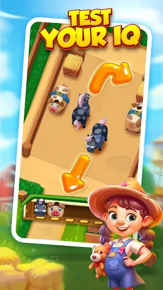 Farm Fun - Animal Parking Game [MOD: безлимитные монеты и все уровни] Screenshot 5