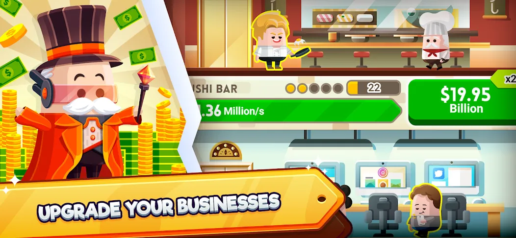 Cash, Inc. Fame &amp; Fortune Game [MOD: безлимитные деньги и открыты улучшения] Screenshot 3