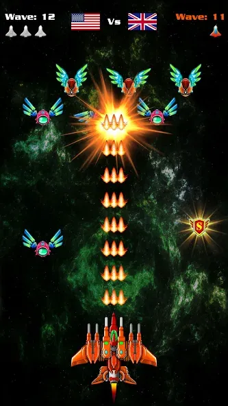 Galaxy Attack: Shooting Game [MOD: безлимитные деньги и улучшенное оружие] Screenshot 2