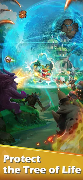 Animal Lords : Merge &amp; Rumble [MOD: безлимитные монеты и усиленные герои] Screenshot 4