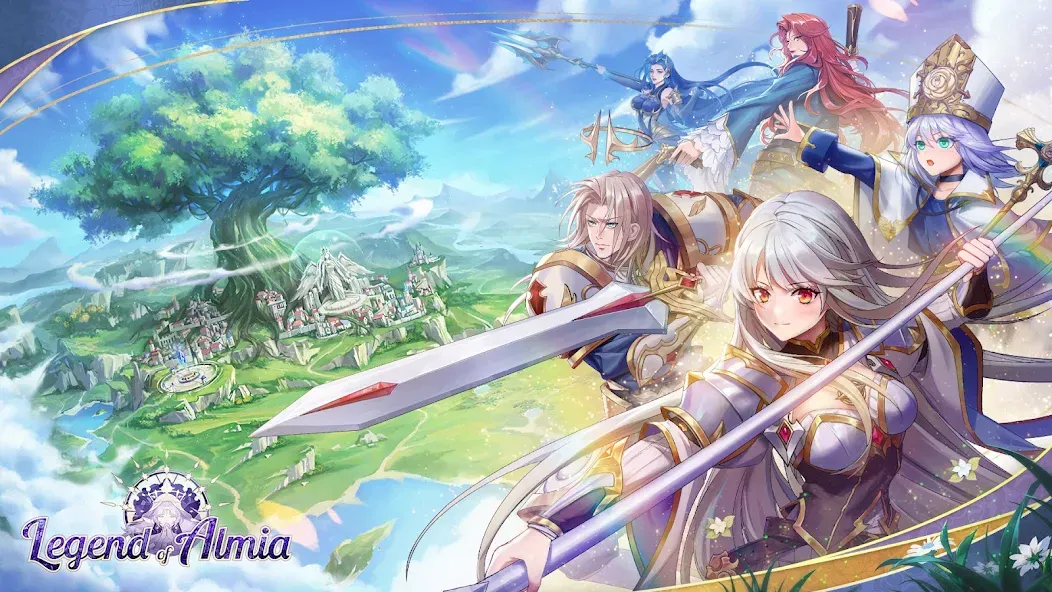 Legend of Almia:idle RPG [MOD: безлимитные ресурсы и усиленные герои] Screenshot 1
