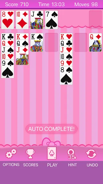 Pink Solitaire [MOD: без рекламы и все темы открыты] Screenshot 1