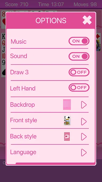 Pink Solitaire [MOD: без рекламы и все темы открыты] Screenshot 4