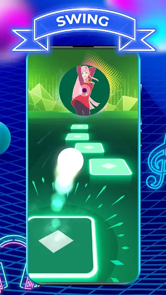 Tiles Hop: EDM Rush [MOD: безлимитные жизни и все песни открыты] Screenshot 1
