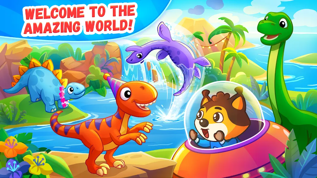 Dinosaur games for kids age 2 [MOD: все динозавры и уровни открыты] Screenshot 1