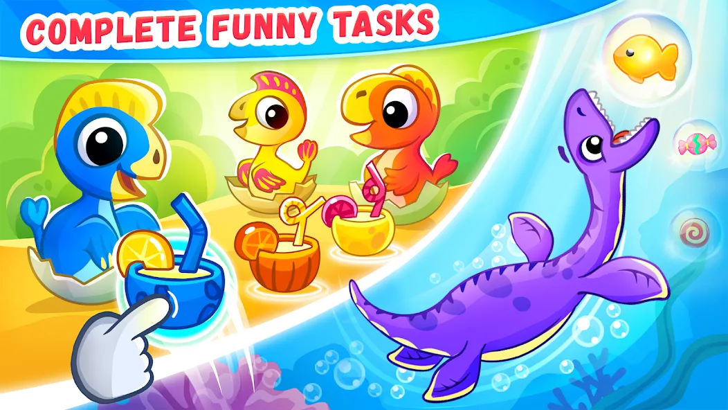 Dinosaur games for kids age 2 [MOD: все динозавры и уровни открыты] Screenshot 3