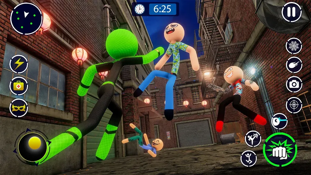 Spider Stickman Rope Hero Game [MOD: безлимитные деньги и суперспособности] Screenshot 4