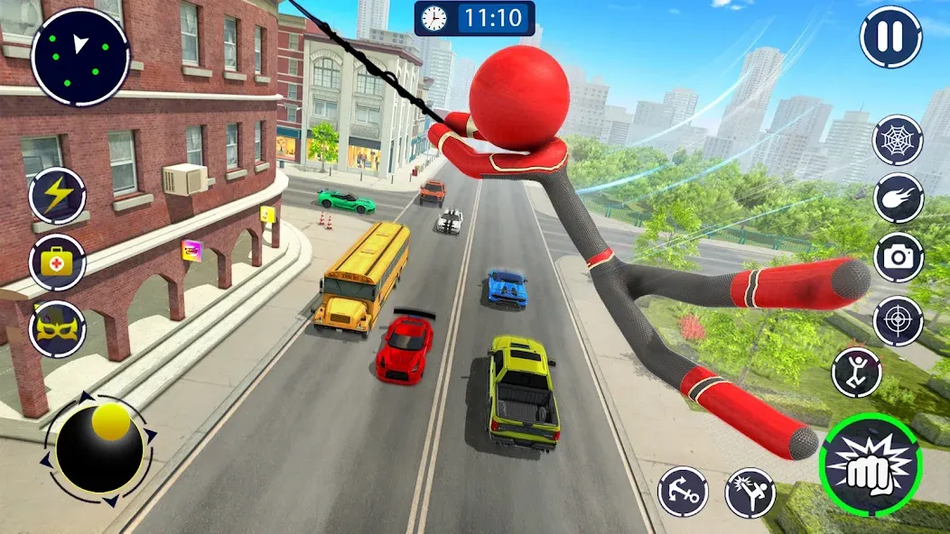 Spider Stickman Rope Hero Game [MOD: безлимитные деньги и суперспособности] Screenshot 5