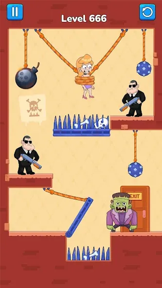 Cut Master: Fun Rope Cut Game [MOD: без рекламы и все уровни] Screenshot 5