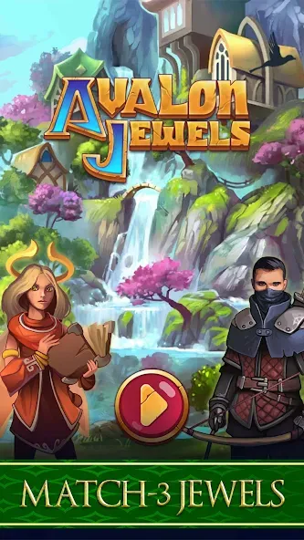 Avalon Jewels Match-3 [MOD: безлимитные монеты и жизни] Screenshot 1