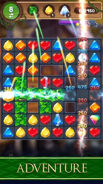 Avalon Jewels Match-3 [MOD: безлимитные монеты и жизни] Screenshot 2