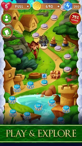 Avalon Jewels Match-3 [MOD: безлимитные монеты и жизни] Screenshot 3