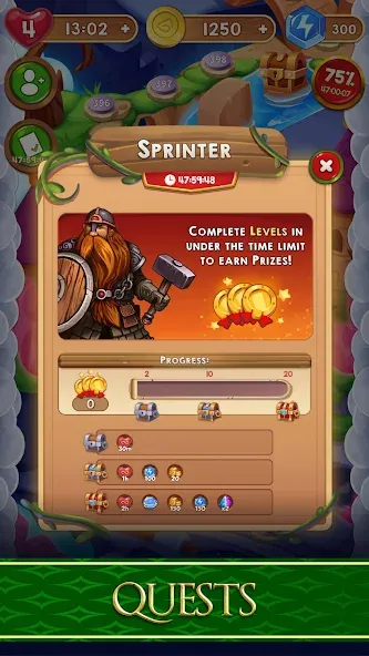 Avalon Jewels Match-3 [MOD: безлимитные монеты и жизни] Screenshot 5