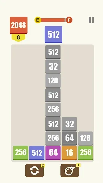 Target 2048 [MOD: без рекламы и бесконечные ходы] Screenshot 2