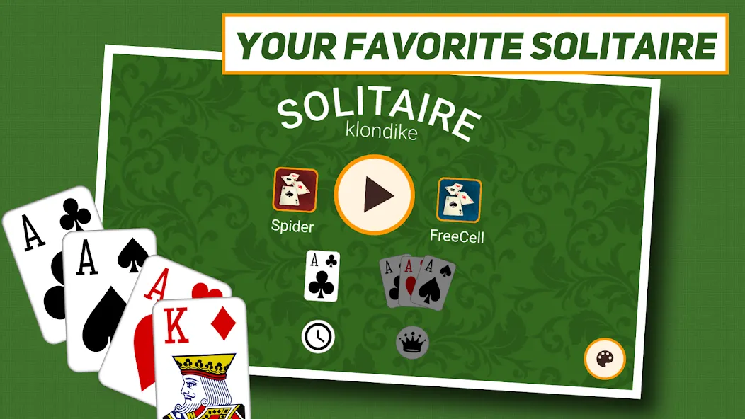 Klondike Solitaire: Classic [MOD: без рекламы и подсказки доступны] Screenshot 1