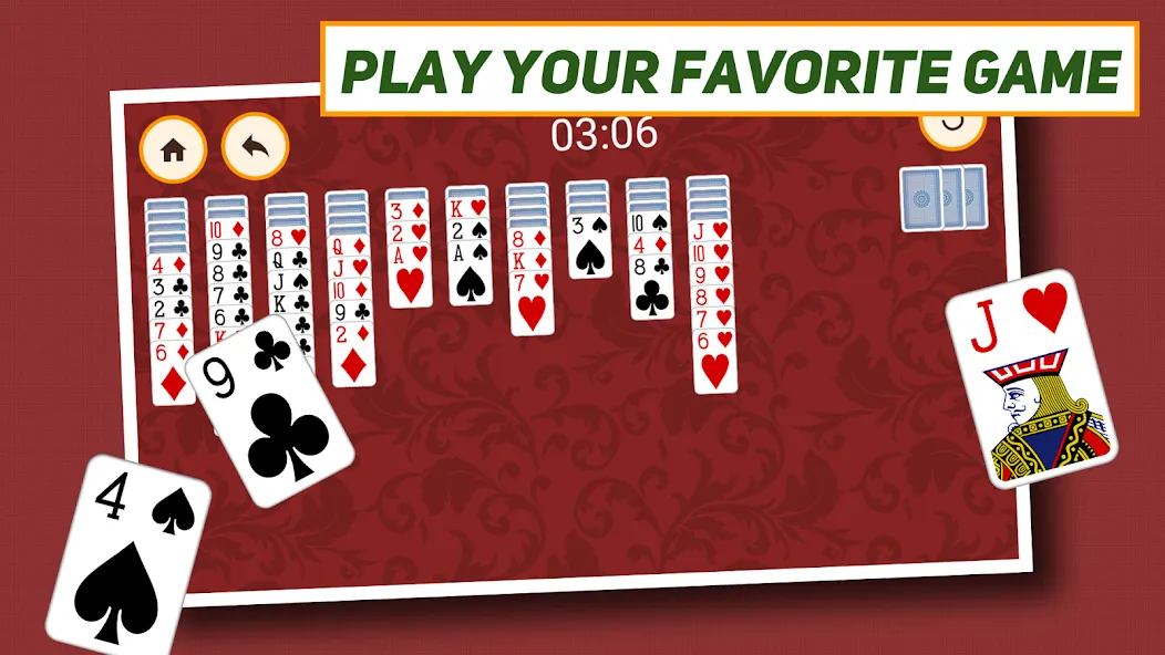 Spider Solitaire: Classic [MOD: без рекламы и подсказки доступны] Screenshot 5
