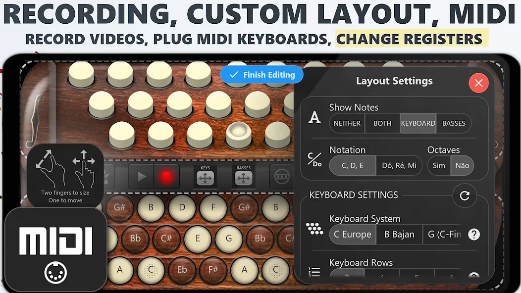 Accordion Chromatic Button [MOD: хроматические кнопки без ограничений] Screenshot 5