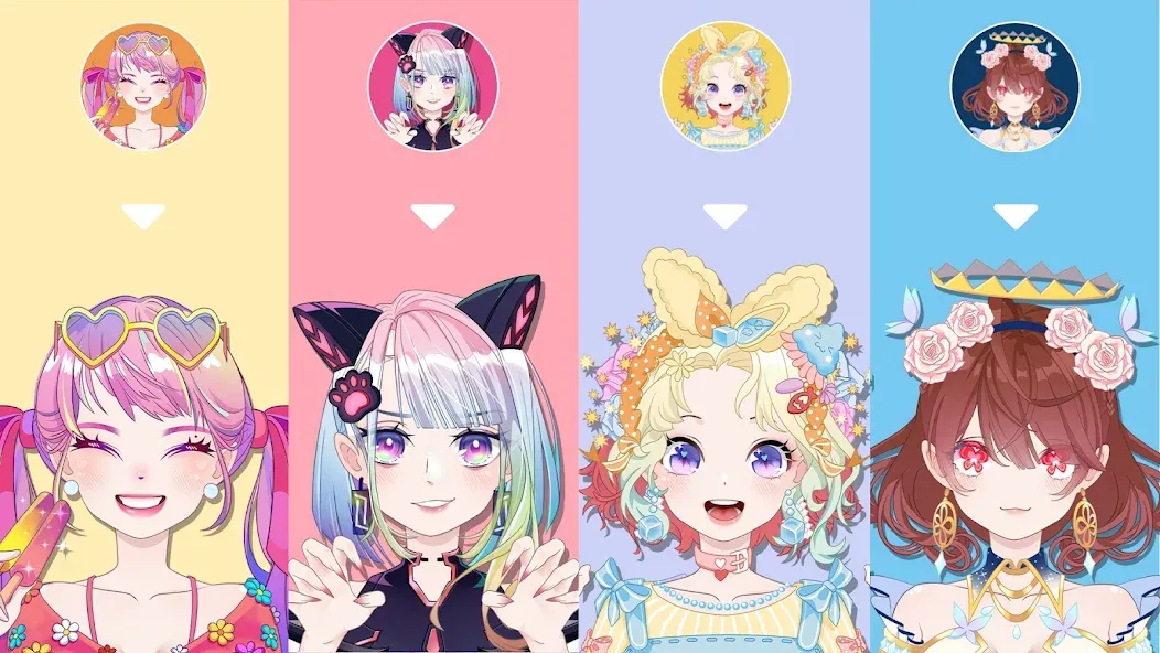 Anime Avatar Maker 2: Dress Up [MOD: безлимитные деньги и всё открыто] Screenshot 5