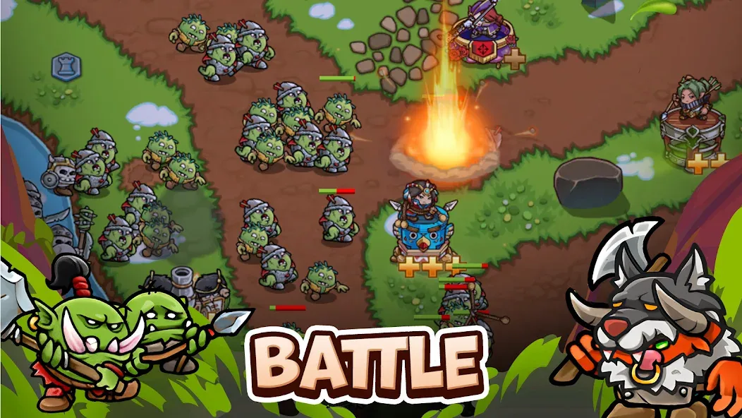 Crazy Defense Heroes - TD Game [MOD: безлимитные монеты и открытые герои] Screenshot 2