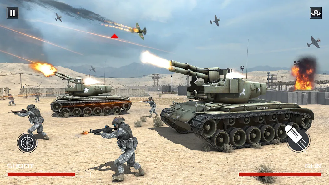 FPS War Games- Aircrafts Games [MOD: много оружия и боеприпасов] Screenshot 2