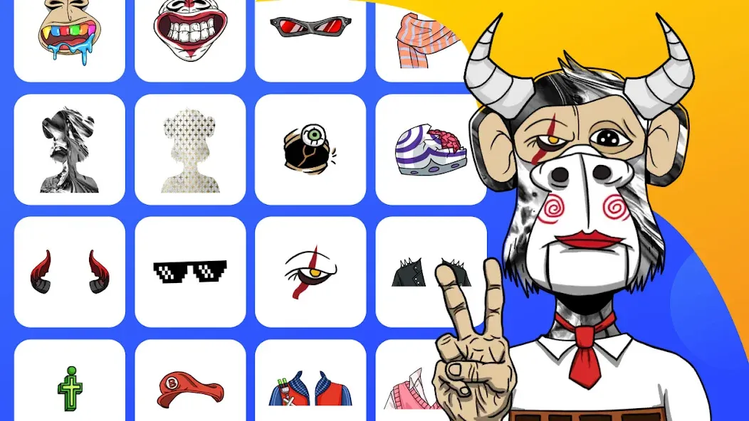 Bored Ape Maker - NFT Art [MOD: открыты все предметы и фоны] Screenshot 3