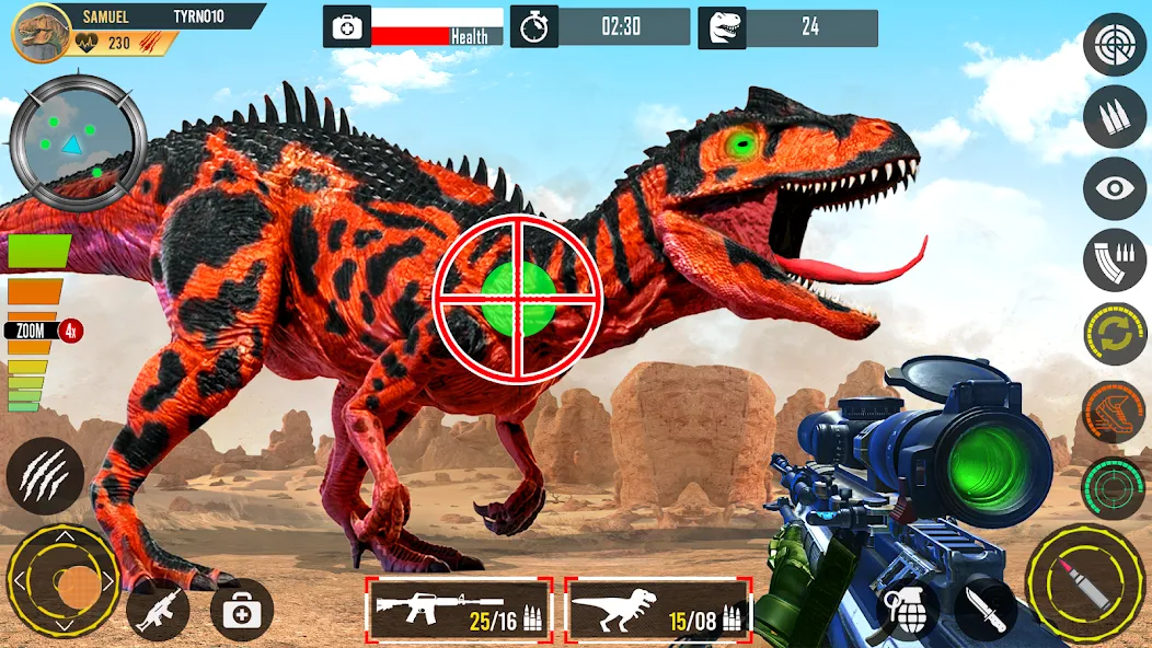 Real Dino Hunting Gun Games [MOD: безлимитные патроны и мощное оружие] Screenshot 1