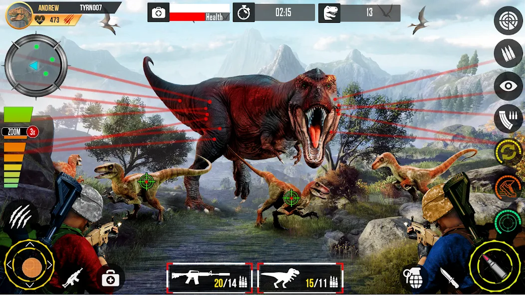Real Dino Hunting Gun Games [MOD: безлимитные патроны и мощное оружие] Screenshot 3