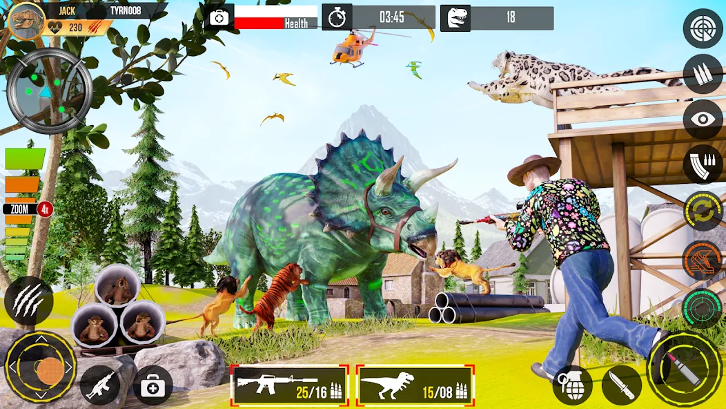 Real Dino Hunting Gun Games [MOD: безлимитные патроны и мощное оружие] Screenshot 4