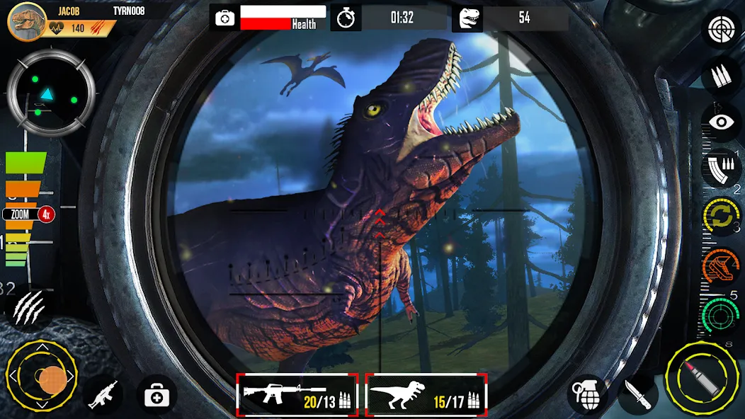 Real Dino Hunting Gun Games [MOD: безлимитные патроны и мощное оружие] Screenshot 5