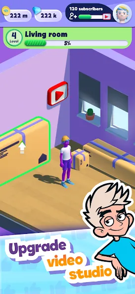 A4 Vlogger: Streamer simulator [MOD: безлимитные деньги и быстрый рост подписчиков] Screenshot 2
