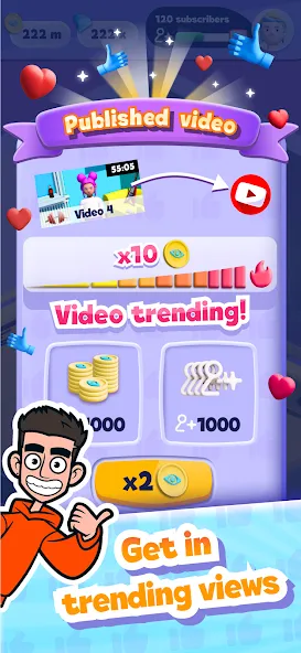 A4 Vlogger: Streamer simulator [MOD: безлимитные деньги и быстрый рост подписчиков] Screenshot 3