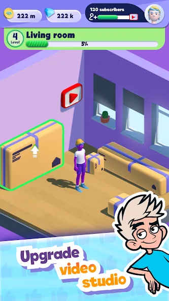 A4 Vlogger: Streamer simulator [MOD: безлимитные деньги и быстрый рост подписчиков] Screenshot 5
