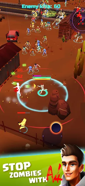 A4 vs Zombies - ZomBattle [MOD: много денег и ресурсов] Screenshot 1