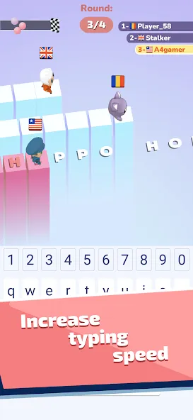 A4 Typer - Play and increase y [MOD: быстрый прогресс и все уровни] Screenshot 1