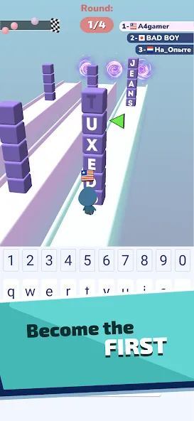 A4 Typer - Play and increase y [MOD: быстрый прогресс и все уровни] Screenshot 3