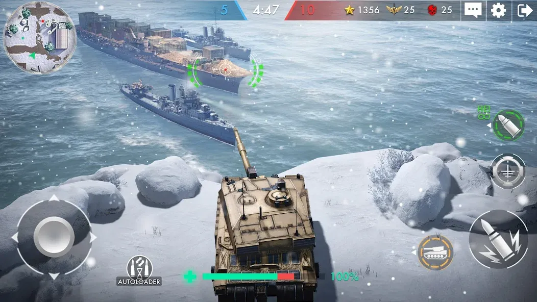 Tank Warfare: PvP Battle Game [MOD: безлимитные деньги и мощные танки] Screenshot 1
