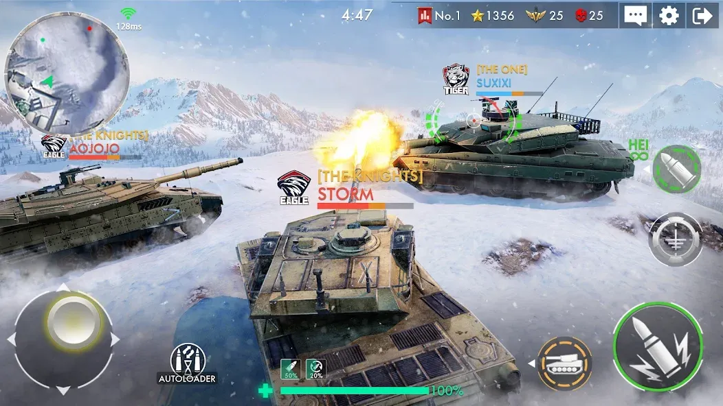 Tank Warfare: PvP Battle Game [MOD: безлимитные деньги и мощные танки] Screenshot 5